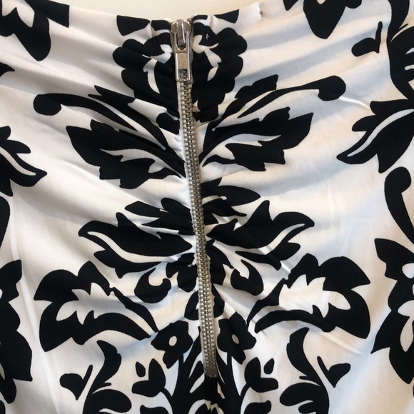 INC International Concepts white and black patterned dress EUC size L - Picture 3 of 5